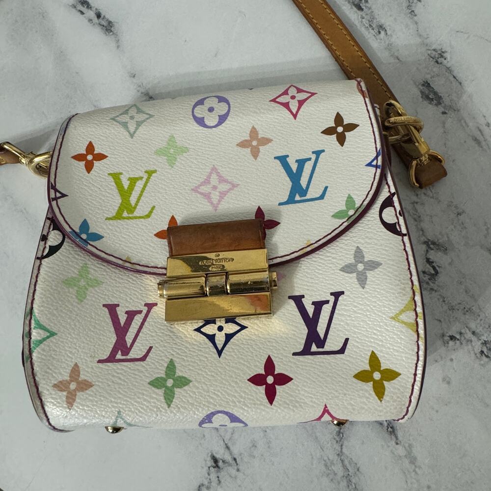 Louis Vuitton Multicolor Heartbreaker Bag Monogram Crossbody Vintage White LV - Picture 9 of 16
